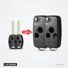 Coque de clé pliante 2 ou 3 boutons pour Honda Accord, Civic, CR-V, Pilot - comparaison entre la lame d'origine et la coque