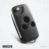 Coque de clé pliante 2 ou 3 boutons pour Honda Accord, Civic, CR-V, Pilot - vue de profil avec lame et pivot chromé