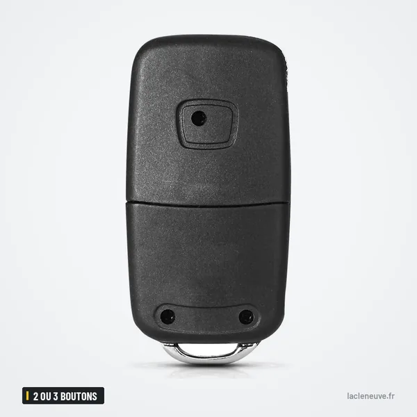 Coque de clé pliante 2 ou 3 boutons pour Honda Accord, Civic, CR-V, Pilot - vue de face, bouton unique au centre