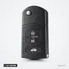 Coque de clé pliante 2 ou 3 boutons pour Mazda 2, 3, 5, 6 - clé pliante fermée, vue de dos