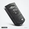 Coque de clé pliante 2 ou 3 boutons pour Mazda 2, 3, 5, 6 - clé pliante 3 boutons, lame repliée