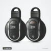 Coque de clé pliante 3/4 boutons pour BMW Mini Cooper, Clubman F54, F55, F56 - deux clés rondes côte à côte