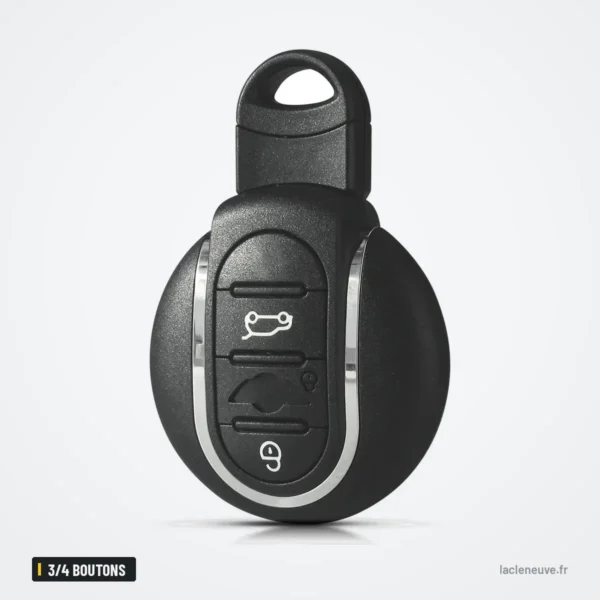 Coque de clé pliante 3/4 boutons pour BMW Mini Cooper, Clubman F54, F55, F56 - vue en angle, trois-quarts