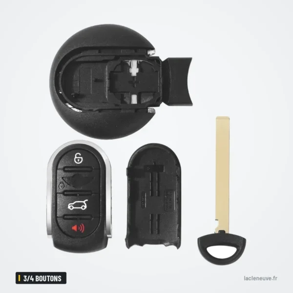 Coque de clé pliante 3/4 boutons pour BMW Mini Cooper, Clubman F54, F55, F56 - pièces détachées: coque, circuit et lame
