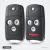 Coque de clé pliante 3/4 boutons pour Honda Civic, Accord, CR-V, HR-V - deux coques pliantes côte à côte, boutons visibles