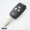 Coque de clé pliante 3/4 boutons pour Honda Civic, Accord, CR-V, HR-V - lame dépliée vue de dessus, boutons visibles