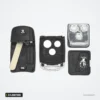 Coque de clé pliante 3/4 boutons pour Honda Civic, Accord, CR-V, HR-V - coque ouverte avec circuit imprimé et pile visibles
