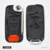 Coque de clé pliante 3/4 boutons pour Nissan 350Z, Maxima, Infiniti FX35, G35 - coque ouverte, circuit imprimé visible