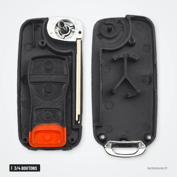 Coque de clé pliante 3/4 boutons pour Nissan 350Z, Maxima, Infiniti FX35, G35 - coque ouverte, circuit imprimé visible