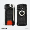 Coque de clé pliante 3/4 boutons pour Nissan Pathfinder, Murano, Xterra - coque ouverte, mécanisme de pliage visible