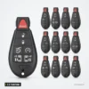 Coque de clé pliante 3 à 7 boutons pour Dodge Charger, Challenger, Chrysler 300 - plusieurs variantes de boutons assemblées