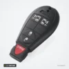 Coque de clé pliante 3 à 7 boutons pour Dodge Charger, Challenger, Chrysler 300 - vue de face, autre disposition des boutons