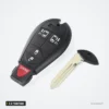 Coque de clé pliante 3 à 7 boutons pour Dodge Charger, Challenger, Chrysler 300 - clé avec lame sortie à côté