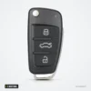 Coque de clé pliante 3 boutons pour Audi A3, A4, A6, A8 - clé pliée, trois boutons visibles