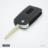 Coque de clé pliante 3 boutons pour Chevrolet Captiva, Opel Antara (2006-2010) - lame dépliée, vue de profil