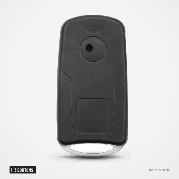 Coque de clé pliante 3 boutons pour Chevrolet Captiva, Opel Antara (2006-2010) - dos de la coque, bouton rond visible