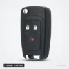 Coque de clé pliante 3 boutons pour Chevrolet Spark, lame vierge - clé pliée fermée, trois boutons visibles