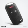 Coque de clé pliante 3 boutons pour Dodge Ram, Chrysler PT Cruiser, Caravan - vue de face, boîtier sans lame visible