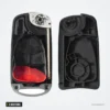 Coque de clé pliante 3 boutons pour Dodge Ram, Chrysler PT Cruiser, Caravan - coque ouverte avec circuit et pile