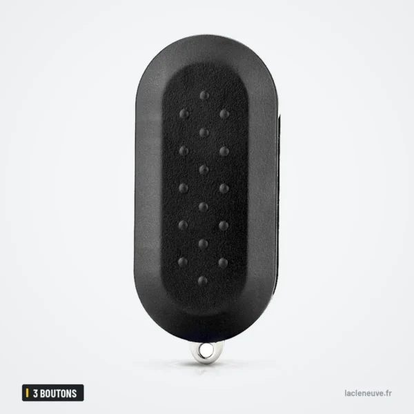 Coque de clé pliante 3 boutons pour Fiat, Citroën, Peugeot, Lancia - coque vierge vue de profil