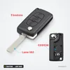 Coque de clé pliante 3 boutons pour Fiat Scudo, lame HU83 ou VA2 - vue éclatée, lame va2, pièce ce0536