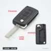 Coque de clé pliante 3 boutons pour Fiat Scudo, lame HU83 ou VA2 - vue éclatée, lame hu83, pièce ce0523