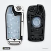 Coque de clé pliante 3 boutons pour Ford Focus 3, Mondeo, C-Max 2013 - coque ouverte, pile et mécanisme visibles