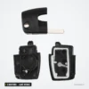Coque de clé pliante 3 boutons pour Ford Focus, Fiesta, C-Max, Ka, lame vierge - coque démontée en deux parties avec lame