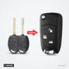 Coque de clé pliante 3 boutons pour Ford Focus, Fiesta, Mondeo, C-Max - lame vierge et clé pliante après transformation