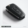 Coque de clé pliante 3 boutons pour Ford Focus, Mondeo, Fiesta, lame HU101/FO21 - vue de dessus, clé entrouverte