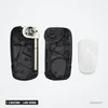 Coque de clé pliante 3 boutons pour Ford Ka, lame vierge - coque ouverte avec circuit et capuchon