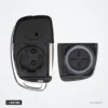Coque de clé pliante 3 boutons pour Hyundai i10, i20, i30, i40 - coque ouverte, deux parties séparées