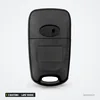 Coque de clé pliante 3 boutons pour Kia Picanto, lame vierge non taillée - dos lisse, vue arrière