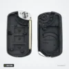 Coque de clé pliante 3 boutons pour Land Rover Range Rover, LR3, HU92/HU101 - coque ouverte, mécanisme visible