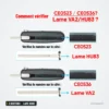 Coque de clé pliante 3 boutons pour Peugeot, Citroën, Fiat, lame HU83 ou VA2 - schéma comparatif de deux profils de lame