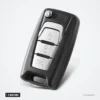 Coque de clé pliante 3 boutons pour SsangYong Korando, Actyon, C200 - vue de face, boutons alignés