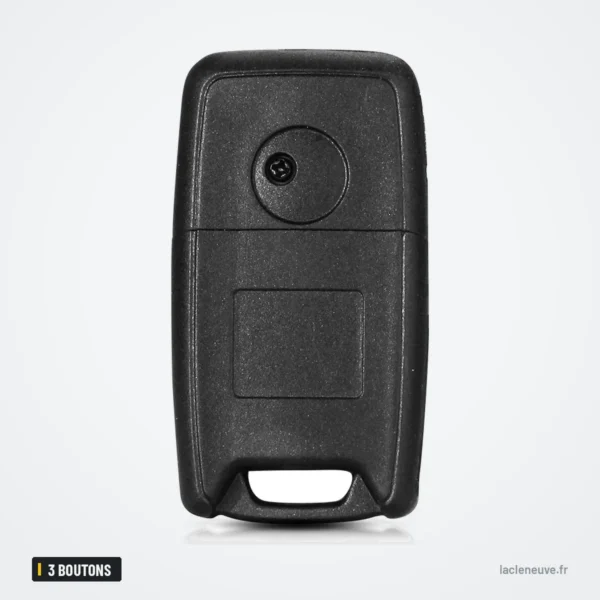 Coque de clé pliante 3 boutons pour SsangYong Korando, Actyon, C200 - dos de la coque