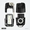 Coque de clé pliante 3 boutons pour Volkswagen Golf, Jetta, Passat, Polo - coque démontée, mécanisme de lame visible