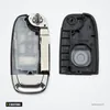 Coque de clé pliante 3 boutons pour Volkswagen Golf, Polo, Skoda Octavia - coque ouverte, vue intérieure du mécanisme