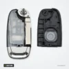 Coque de clé pliante 3 boutons pour VW Polo, Tiguan, Golf, Passat - coque démontée, mécanisme et face arrière