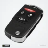 Coque de clé pliante 4 boutons pour Dodge, Chrysler, Jeep Grand Cherokee - clé pliante avec boutons, vue de face