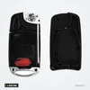 Coque de clé pliante 4 boutons pour Dodge, Chrysler, Jeep Grand Cherokee - coque ouverte avec bouton rouge visible