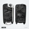 Coque de clé pliante 4 boutons pour Nissan Sentra, Versa, Altima, Qashqai - coque démontée en trois parties