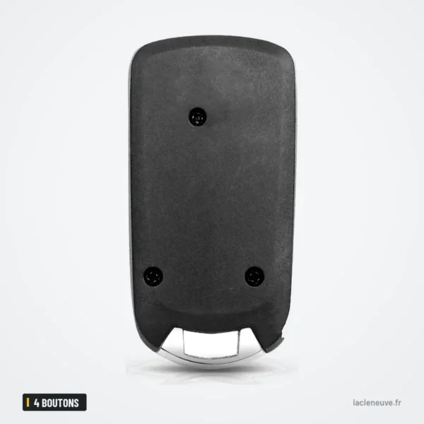 Coque de clé pliante 4 boutons pour Nissan Sentra, Versa, Altima, Qashqai - dos de la coque, lisse et uni