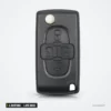 Coque de clé pliante 4 boutons pour Peugeot, Citroën, lame HU83 ou VA2 - clé pliante fermée, vue de face