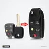 Coque de clé pliante 5 boutons pour Volvo XC90, XC70, V70, S60 - comparaison avant et après transformation