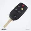 Coque de clé pliante 5 boutons pour Volvo XC90, XC70, V70, S60 - lame rentrée, boutons visibles