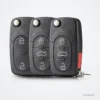 Coque de clé pliante pour Audi A3, A4, A2, A8 - trois coques à boutons alignées, lames rentrées
