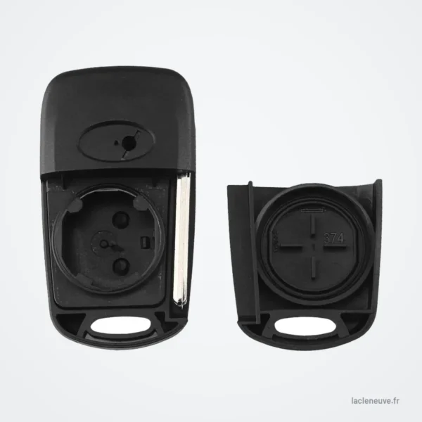 Coque de clé pliante pour Kia Rio, Picanto, Sportage, Hyundai I20, I30 - coque ouverte, deux moitiés séparées