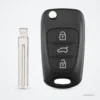 Coque de clé pliante pour Kia Rio, Picanto, Sportage, Hyundai I20, I30 - lame détachée à côté de la coque fermée